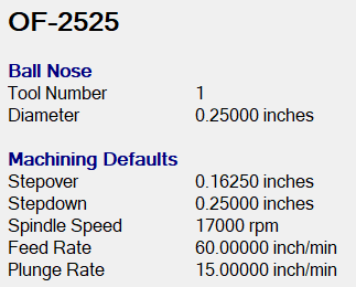 OF-2525 1/4" O-Flute End Mill